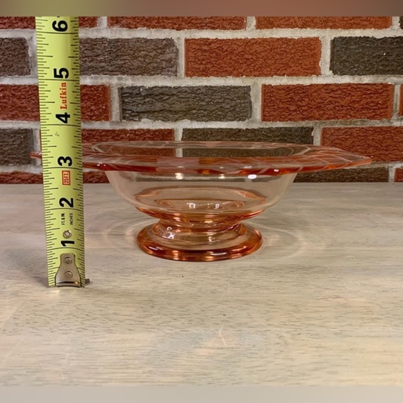 Vintage Pink Depression Glass, Octagon Shape Serving Bowl - Picture 6 of 7